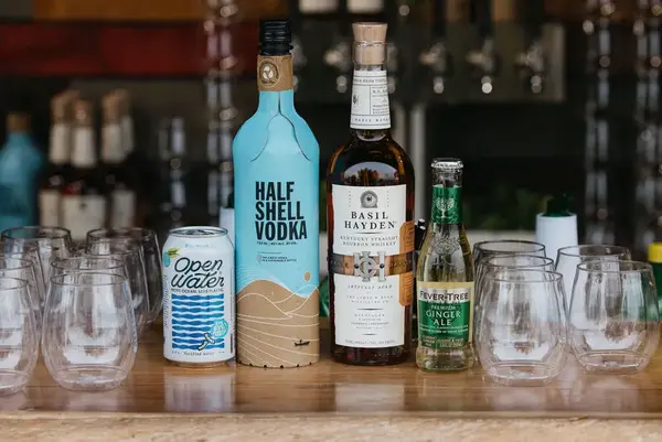 Brand activations at StreamFest - bar setup